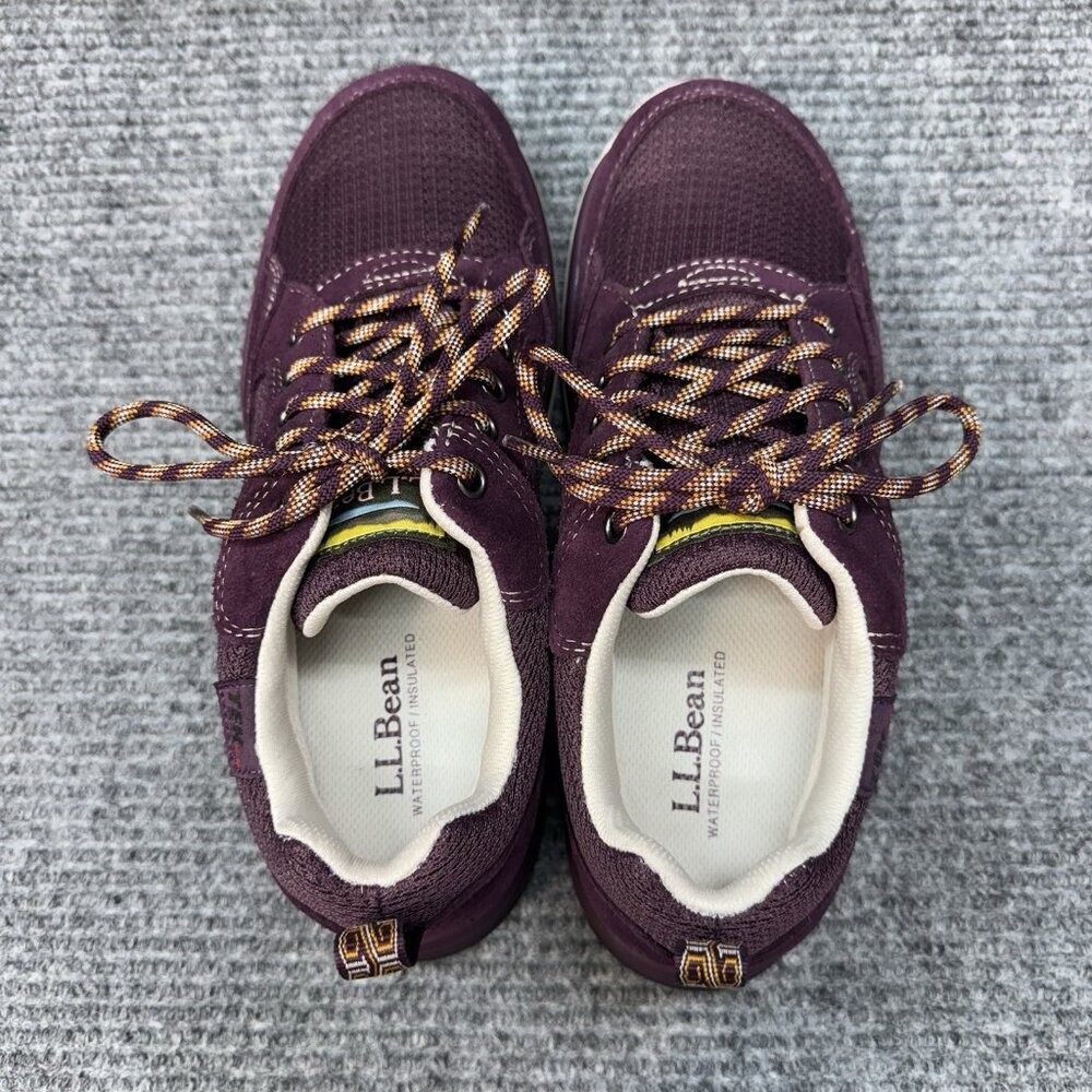 LL Bean Tek 2.5 Hiking Shoes Womens 8M Purple Waterproof Insulated Suede 504746 - Picture 4 of 11